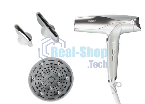 Фен Haier HHD-602 белый, 1600 Вт, ионизация