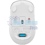Мышь беспроводная A4Tech Fstyler FB26CS Air2 серебристый/белый, 2000 dpi, радиоканал, Bluetooth, USB, кнопки - 4