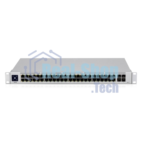 Коммутатор PoE в стойку UniFi Switch 48 PoE USW-48-PoE-EU Ubiquiti 48х 1G RJ45, 4х SFP, раздача 195 Вт, (072146)
