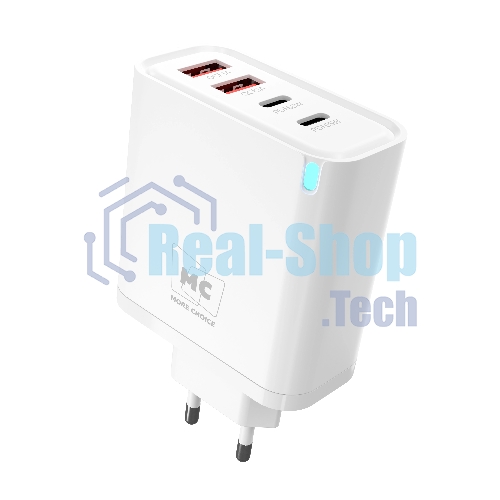 Сетевое зарядное устройство MORE CHOICE NC95 2USB+2Type-C 3.0A PD 65W, белый