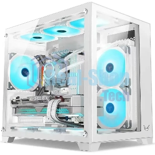 Компьютерный корпус AeroCool/Formula Crystal Z5 белый без БП mATX 11x120мм 2xUSB 2.0 1xUSB 3.0 audio bott PSU