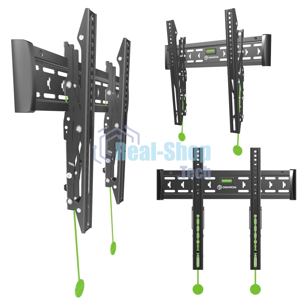Кронштейн ONKRON TM5W/32-65'' макс 400*400 наклон +12º от стены: 35-145мм, макс вес 68,2кг, встр уровень, белый