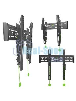 Кронштейн ONKRON TM5W/32-65'' макс 400*400 наклон +12º от стены: 35-145мм, макс вес 68,2кг, встр уровень, белый