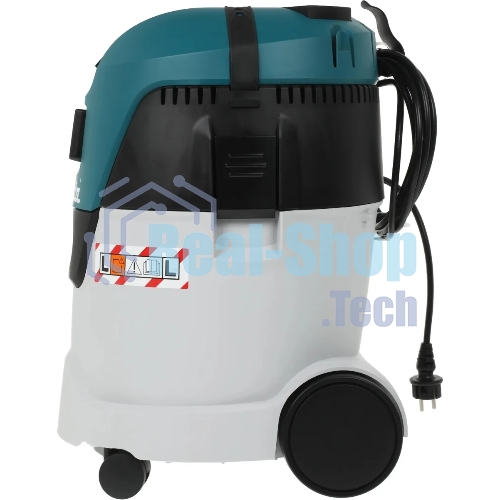 Строительный пылесос Makita VC2512L серый, 1000 Вт, уборка сухая/влажная, пылесборник мешок/контейнер, 25 л