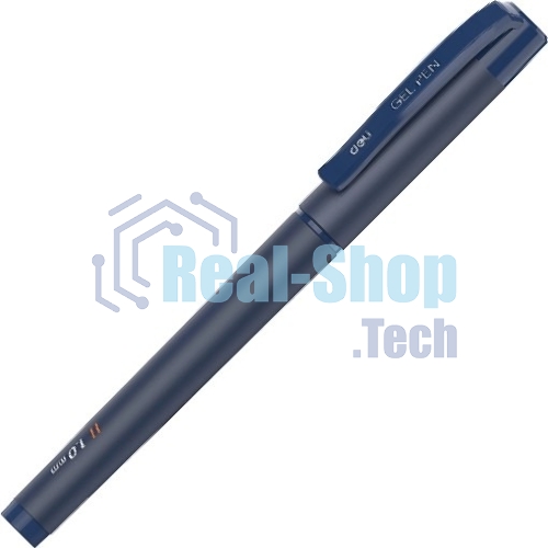 Ручка гелевая Deli EG159-BL ассорти, d=1.0мм, синие чернила, резиновая манжета