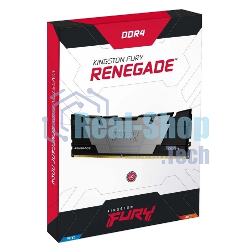Оперативная память Kingston Fury Renegade, DDR4, 32GB (4x8GB), 3600MHz, CL16, DIMM, черный, радиатор