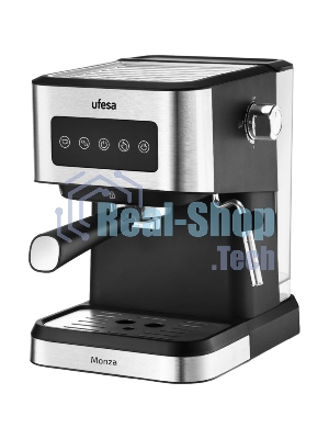 Кофеварка рожковая Ufesa MONZA черный/серебристый, исп. кофе - молотый, 1.5 л, 1050 Вт, 20 бар