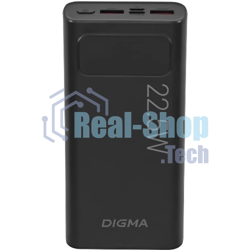 Портативный аккумулятор Digma DGPF20A 20000mAh QC3.0/PD3.0 22.5W 3A 2xUSB-A/USB-C черный