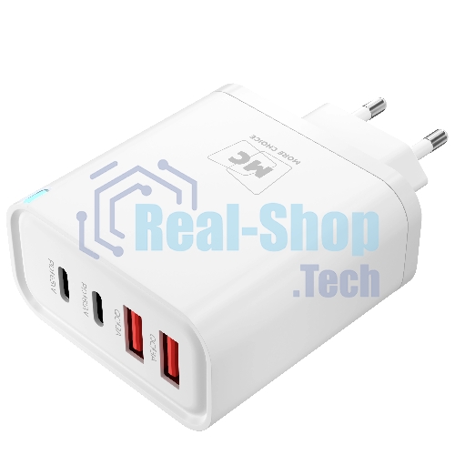 Сетевое зарядное устройство MORE CHOICE NC95 2USB+2Type-C 3.0A PD 65W, белый