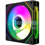 Вентилятор для корпуса Bloody CF-12 LCD ARGb 120х120x25 черный 4-pin 32дБ (упак.:1шт) (CF-12-ARGb120-BK) Ret