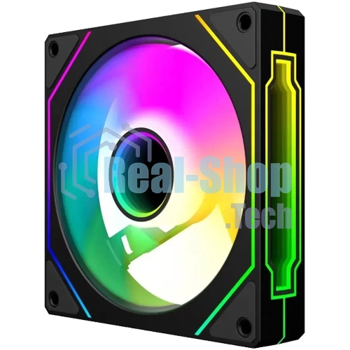 Вентилятор для корпуса Bloody CF-12 LCD ARGb 120х120x25 черный 4-pin 32дБ (упак.:1шт) (CF-12-ARGb120-BK) Ret