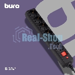 Сетевой фильтр Buro 600SH-16-3-B 3 м, 6 розеток, черный, коробка