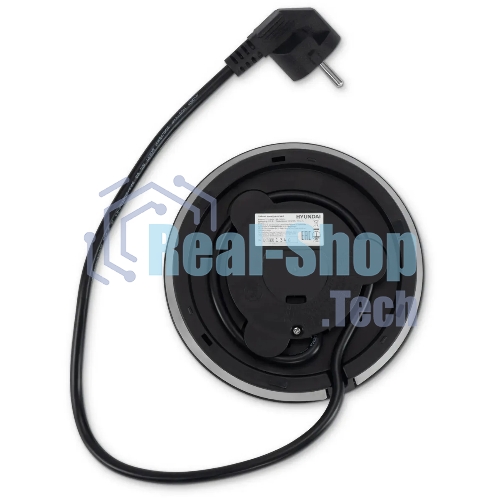 Чайник электрический Hyundai HYK-G8406 1.7 л, 2200 Вт, прозрачный/черный (корпус: нержавеющая сталь)