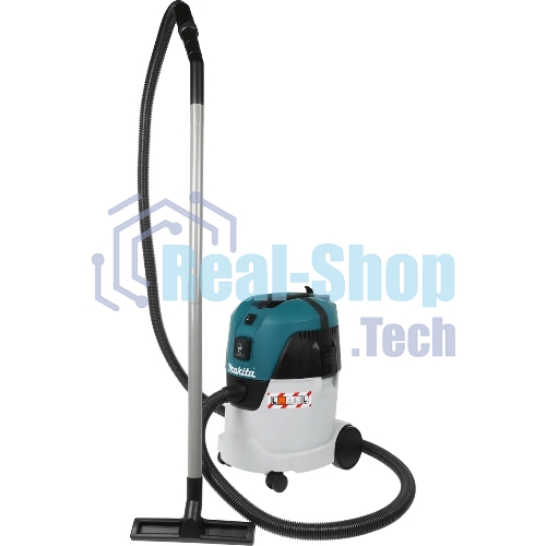 Строительный пылесос Makita VC2512L серый, 1000 Вт, уборка сухая/влажная, пылесборник мешок/контейнер, 25 л