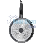 Сковорода Rondell Kontur RDA-1487 круглая 26 см, покрытие: Xylan Plus ручка несъемная (с крышкой) графитовый