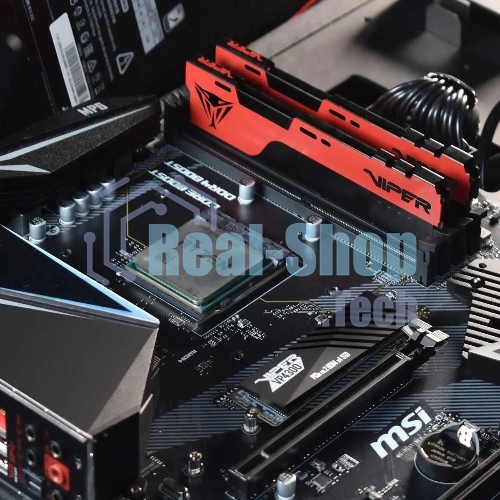 Оперативная память Patriot Viper Elite II, DDR4, 32GB (2x16 GB), 3200 MHz, CL18, DIMM, радиатор, красный, черный