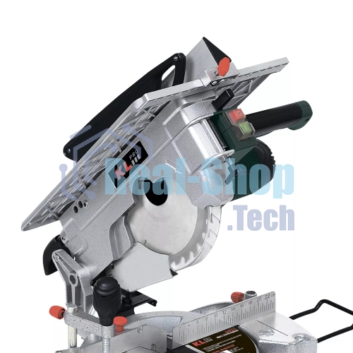 Профессиональная торцовочная пила KLPRO KLGK1512 (1900Вт, 4500об/мин, 255мм, диск по дереву в комплекте)