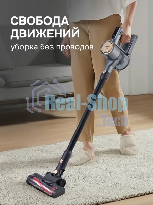 Пылесос вертикальный Zigmund & Shtain ZVC-1500 черный/золотистый, питание от аккумулятора, 300 Вт, уборка сухая, пылесборник 0,5 л