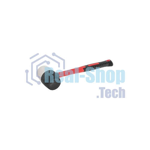 Киянка резиновая Kranz KR-12-8153 450 г, черно-белая резина, фибергласовая рукоятка
