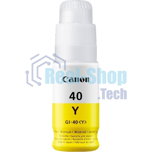 Контейнер с чернилами Canon GI-40 Y желтый (7700 стр.) для СНПЧ Pixma G5040/G6040