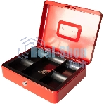 Ящик для денег Silwerhof 90x300x240 красный сталь
