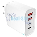 Сетевое зарядное устройство MORE CHOICE NC95 2USB+2Type-C 3.0A PD 65W, белый