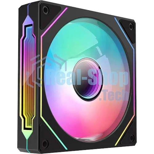 Вентилятор для корпуса Bloody CF-12 LCD ARGb 120х120x25 черный 4-pin 32дБ (упак.:1шт) (CF-12-ARGb120-BK) Ret