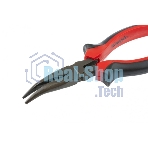 Длинногубцы Matrix black nickel 160 мм изогнутые, двухкомпонентные рукоятки