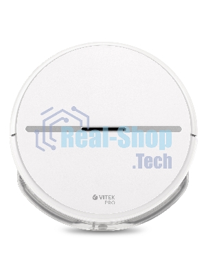 Робот-пылесос Vitek VT-1807 белый, 2500 мAч Li-Ion, уборка сухая/влажная, пылесборник контейнер 0.45 л