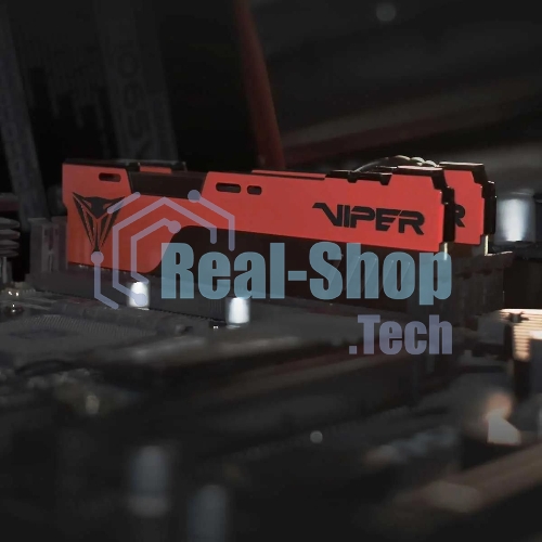 Оперативная память Patriot Viper Elite II, DDR4, 32GB (2x16 GB), 3200 MHz, CL18, DIMM, радиатор, красный, черный