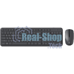 Комплект клавиатура+мышь Oklick S277W беспроводной, USB, 1600 DPI, серый