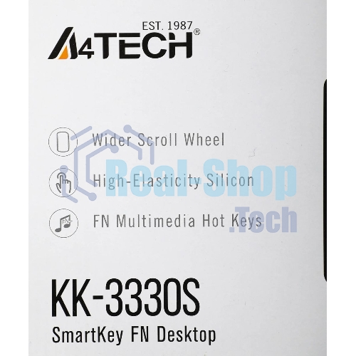 Комплект клавиатура+мышь A4Tech KK-3330S проводной, USB, 1200 DPI, чёрный