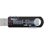 Флешка USB Netac US18 (NT03US18C-064G-32BK), 64Gb, USB 3.2/TypeC, R/W 200/100, черный/красный