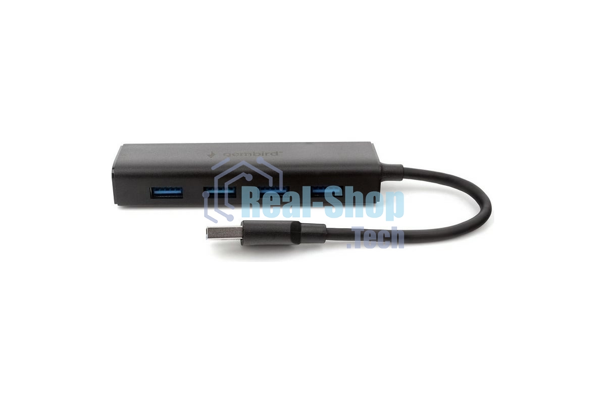 USB-концентратор Gembird UHB-C354, USB 3.0, USB 4 порта, USB с доп питанием