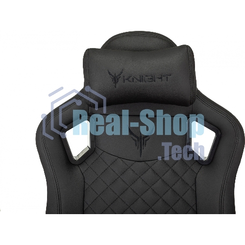 Кресло Knight Craft черный, экокожа, 120 кг, механизм качания
