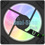 Вентилятор для корпуса Bloody CF-12 LCD ARGb 120х120x25 черный 4-pin 32дБ (упак.:1шт) (CF-12-ARGb120-BK) Ret