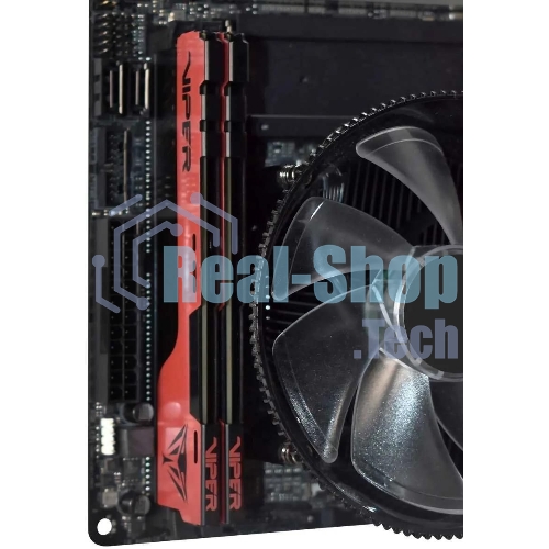 Оперативная память Patriot Viper Elite II, DDR4, 32GB (2x16 GB), 3200 MHz, CL18, DIMM, радиатор, красный, черный