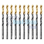 Сверло по металлу Denzel 5,5 мм, HSS-Tin, Golden Tip, 10 шт.