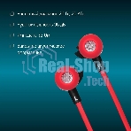 Проводные наушники Oklick HS-S-210 красный, внутриканальные, Jack 3.5 мм