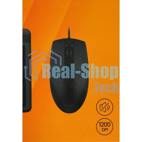 Комплект клавиатура+мышь A4Tech KK-3330S проводной, USB, 1200 DPI, чёрный