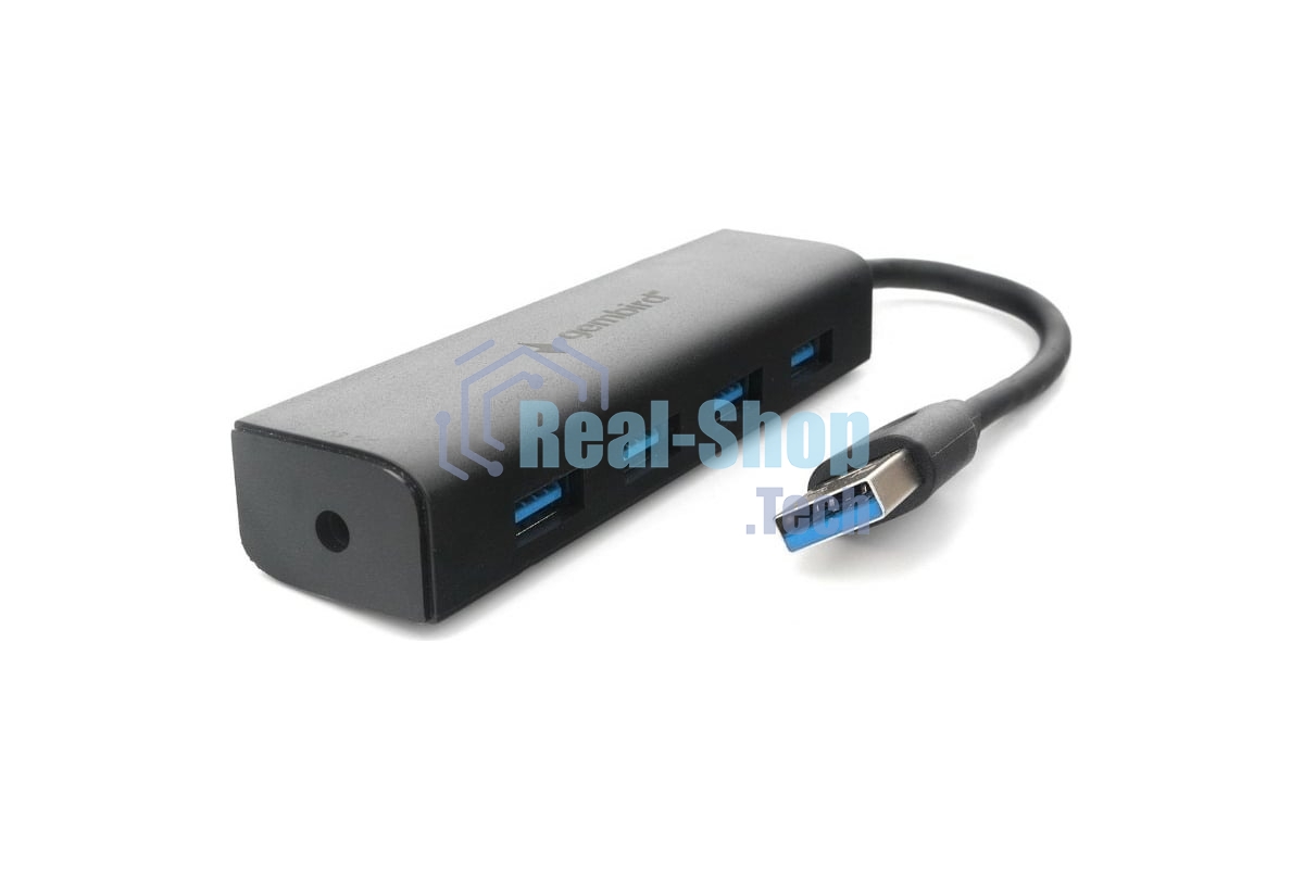 USB-концентратор Gembird UHB-C354, USB 3.0, USB 4 порта, USB с доп питанием