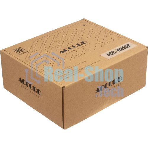 Блок питания Accord ACC-W650P, 650Вт, 80 PLUS WHITE, 120мм, черный