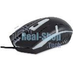 Мышь проводная Oklick 398G черный, 2400 dpi, USB, кнопки - 4
