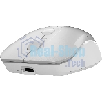 Мышь беспроводная A4Tech Fstyler FB26CS Air2 серебристый/белый, 2000 dpi, радиоканал, Bluetooth, USB, кнопки - 4