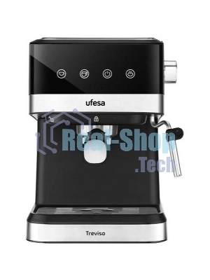 Кофеварка рожковая TREVISO Ufesa черный, исп. кофе - молотый, 1.5 л, 1050 Вт, 20 бар