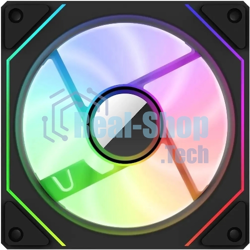 Вентилятор для корпуса Bloody CF-12 LCD ARGb 120х120x25 черный 4-pin 32дБ (упак.:1шт) (CF-12-ARGb120-BK) Ret