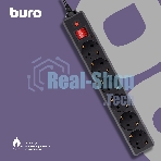 Сетевой фильтр Buro 600SH-16-3-B 3 м, 6 розеток, черный, коробка