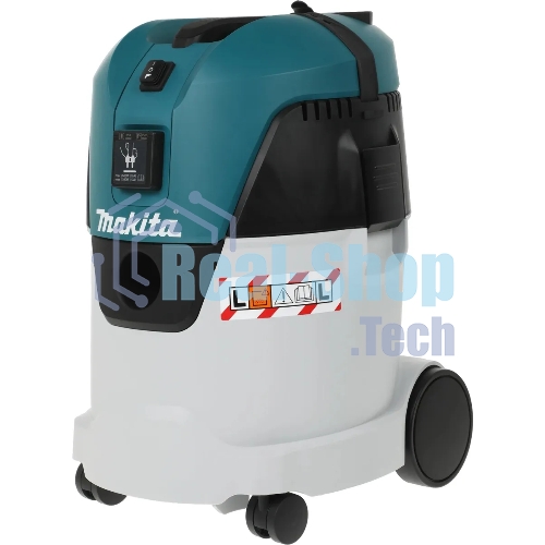 Строительный пылесос Makita VC2512L серый, 1000 Вт, уборка сухая/влажная, пылесборник мешок/контейнер, 25 л