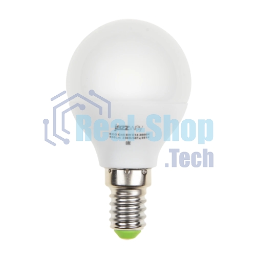 Лампа светодиодная JazzWay PLED-ECO-G45 5Вт шар 3000К теплый белый E14 400лм 220-240В