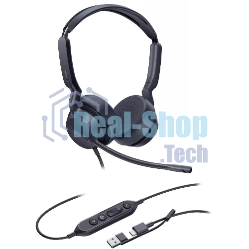 Гарнитура Yealink UH42 Dual UC чёрный, проводная, USB